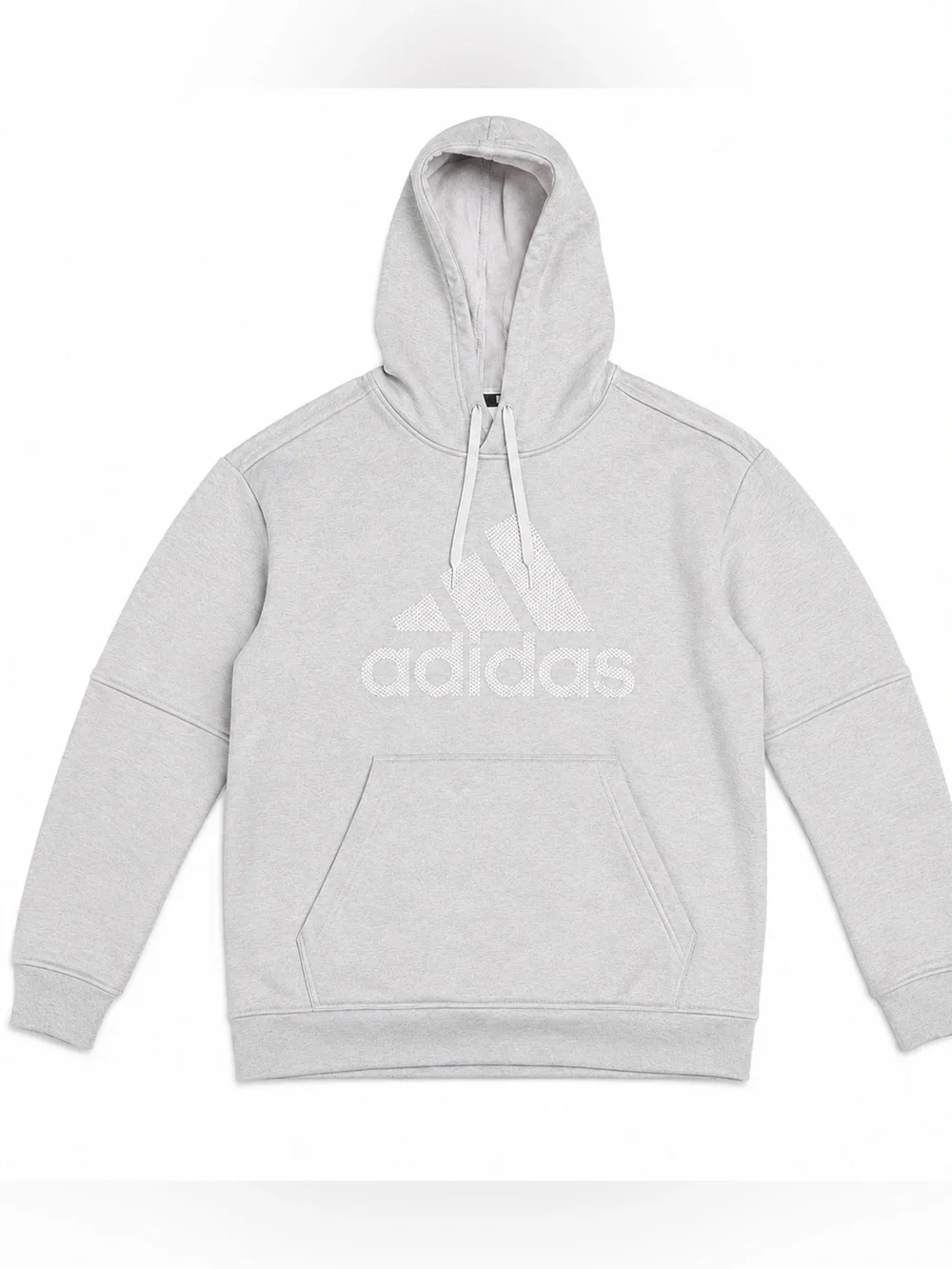 Adidas ClimaWarm Mens XL Light Gray Logo Hoodie Pullover